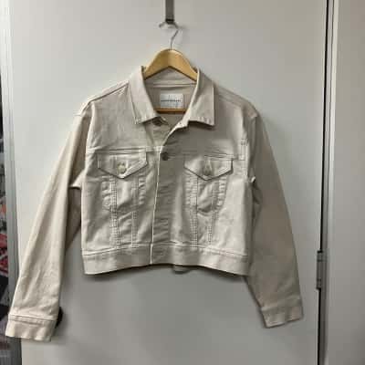 Sportscraft Womens  Size 10 Denim Jacket Beige 