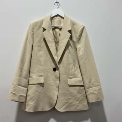 Nude Lucy Womens jacket Size M Beige 