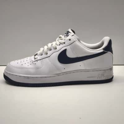 Mens Nike Air Force 1 07 Low White Navy FJ4146-104 Mens Size US 10 Sneakers