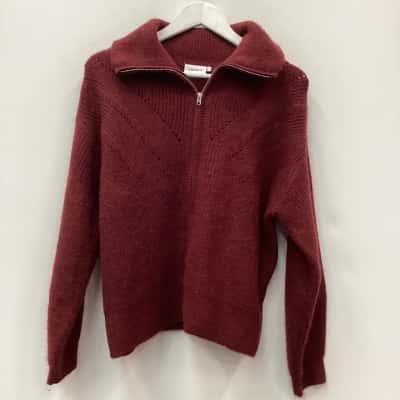 Jeanswest  Women Jumper Burgundy Size S