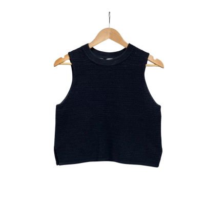 Assembly Label Womens  Size 6 Knit Crop Tank Top Black  