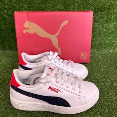 Puma Smash White Kids Sneakers Size 11C US (10 UK)