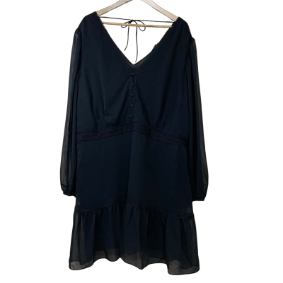 Brand New - City Chic Long Sleeve Black Dress - Size XXL / 24