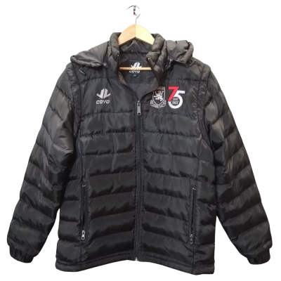 COVO Mens  Size M Black Hooded Puffer Jacket 