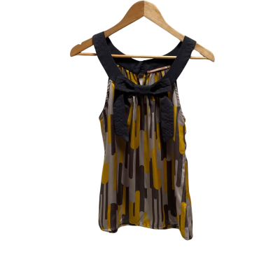 Cooper St Womens  Size 10 Sleeveless Top Beige / Black  / Grey / Yellow 
