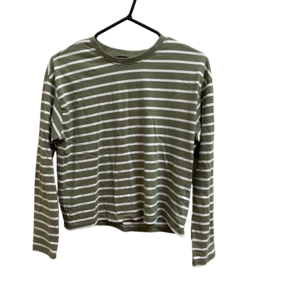 Sportsgirl Womens  Size XS Long Sleeve Top Green / White 