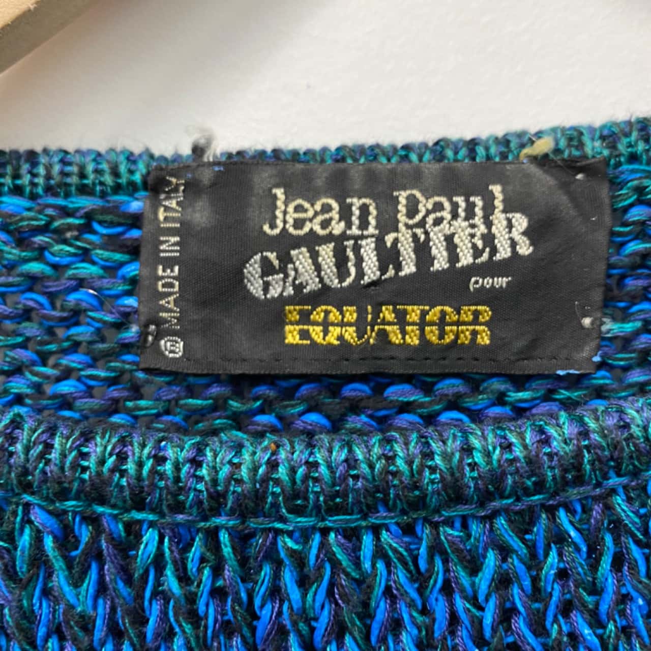 Vintage Jean Paul Gaultier 80's Equator Heavy Knit Sweater Size M