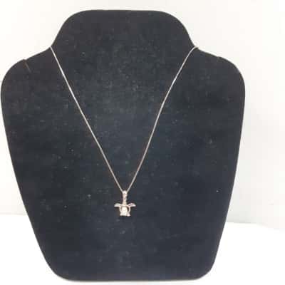 Silver 925 Turtle Pendant On Silver Chain 