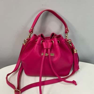 Mouche Womens Handbag / Shoulder Bag Gold / Hot Pink  
