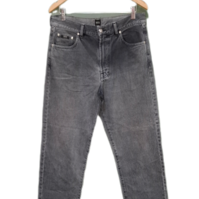 Boss Hugo Boss Mens  Size 34 Wide Leg Jeans Black  