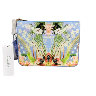 Camilla Women's Small Canvas Clutch Blue The Still Abyss