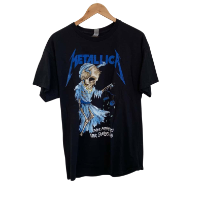 Gildan Metallica Mens  Size L Printed Shirt / Short Sleeve Shirt Black  