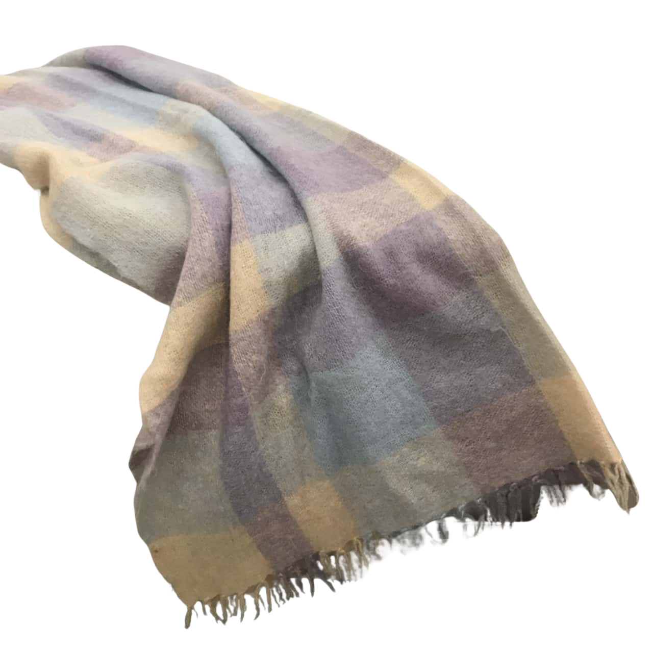 Vintage Loch Mare St Albans Pure Mohair Throw Rug 135 x 170 cm Needs. A Wash(s)