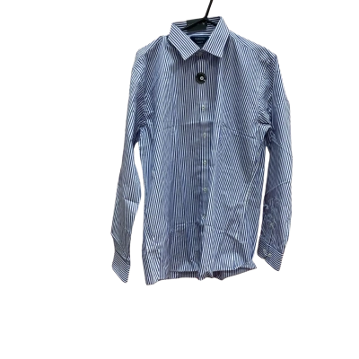 Van Heusen Mens Size 44 Blue & White Pinstriped Suit Shirt