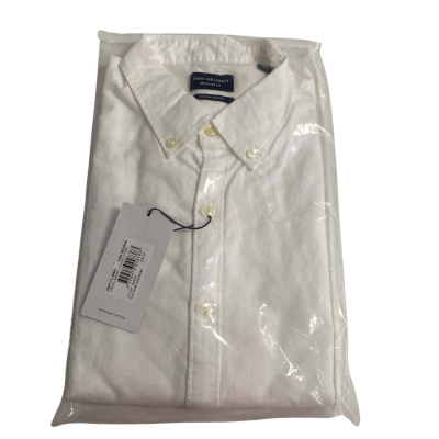 Van Heusen Mens  Size M Casual Long Sleeve Shirt White 