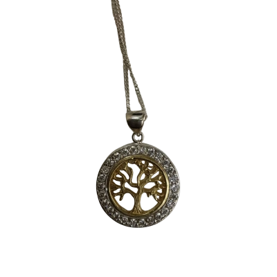 Butterfly Silver Family Tree Stamped Silver 925. necklace