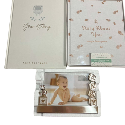 Babies First Year Books and photo frame 