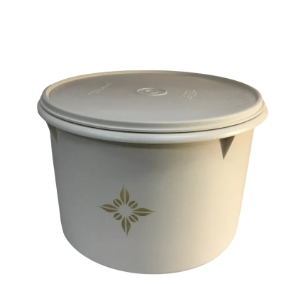 Vintage Tupperware Round Container Approx 16 x 22cm
