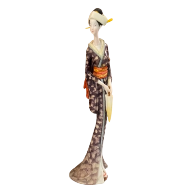 Vintage Alabaster Geisha Figurine 
