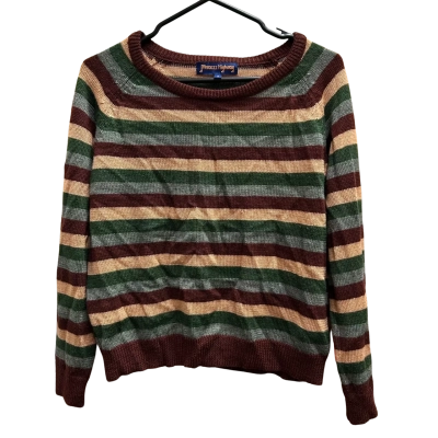 Princess Highway Women's  Size 16 Crew Neck Jumper Brown / Green / Grey / Striped   RRP: $98.00 