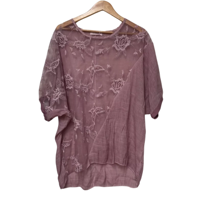Simply Courture BNWT Size XXXL Pink Sheer Top