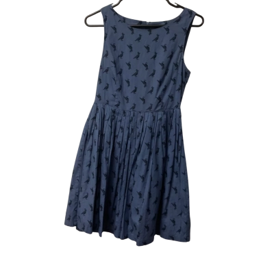 Womens Dangerfield Size 8 Sleeveless Dress  Black  / Navy Blue 