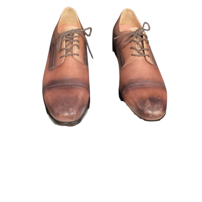 Bared  Mens  Size 45 Dress shoes Brown With Spare Inner Soles 