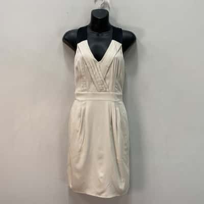  Monogram Womens  Size 6 - 8 Silk Mini Dress Black  / Natural 