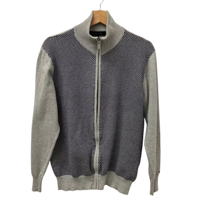 Tommy Hilfiger Mens  Size L Full Zip Jumper Black  / Grey 