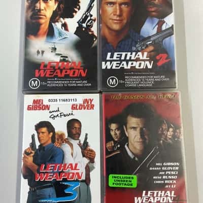 Lethal Weapon 1,2,3 and 4 VHS