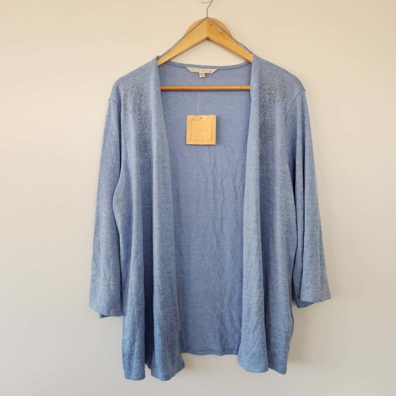Blue Nubby Knit Cardigan