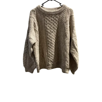 Aran Womens  Size XXXL Crew Neck Jumper Beige 