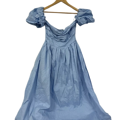 All About May Yuma Off Shoulder Maxi Dress Size 10 in Blue | Brand New | RRP $119