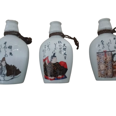 Japanese Sake Empty Jars x3