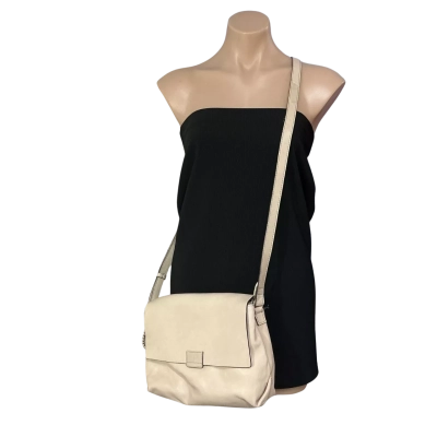  Evity Womens Cream Leather Shoulder Bag 