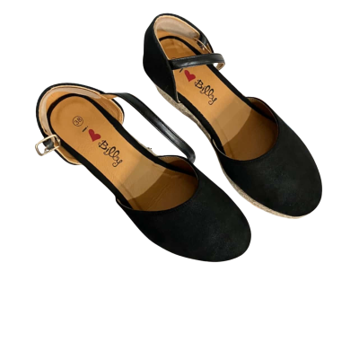 I Love Billy Womens  Size 5 Black Wedges 