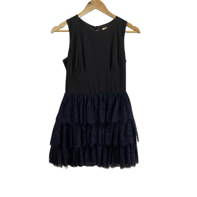 Alannah Hill Womens  Size 8 Sleeveless Mini Dress Black/Navy Blue