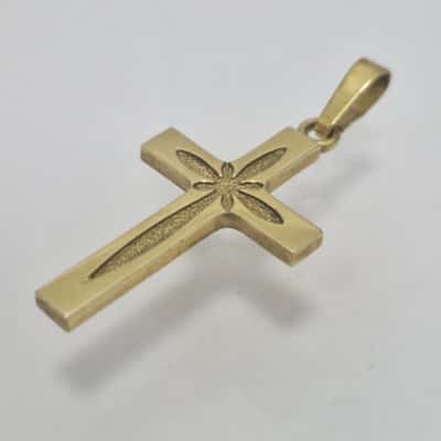 Rolled Gold Cross Pendant, Made in Germany
