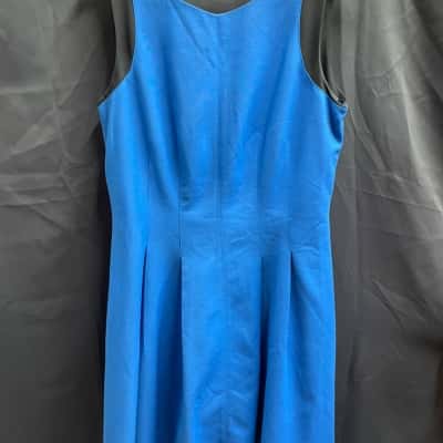 Veronika Maine Womens Size 14 Blue & Black Dress