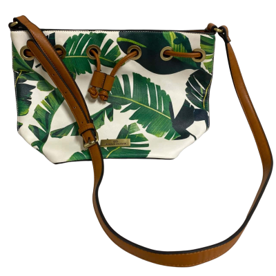Anna Nova leafy cross body bag/  Green / White 