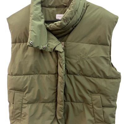 Ghanda Womens  Size L Puffer vest Green 