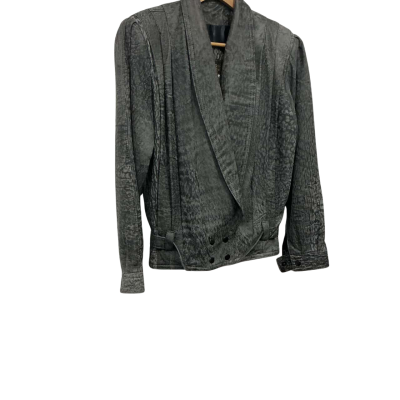   Joloni  Womens  Leather Jacket Grey Size 10