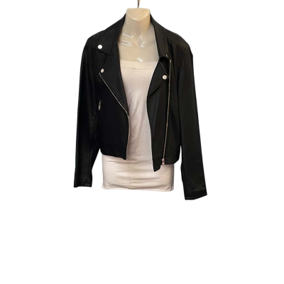 Lily Loves Womens Size 12 Biker Jacket Black  