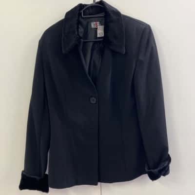 Miss Shop Womens  Size 10 Suit Jacket Black  