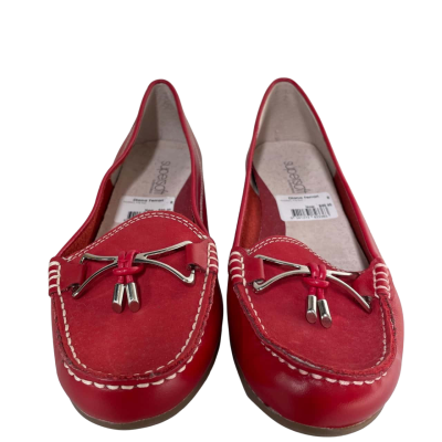Diana Ferrari New Red Super Soft Slip-on Shoes, Size 8