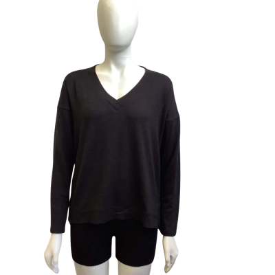 Brand New Seed Heritage Womens  Size S V Neck Oversized Jumper Black