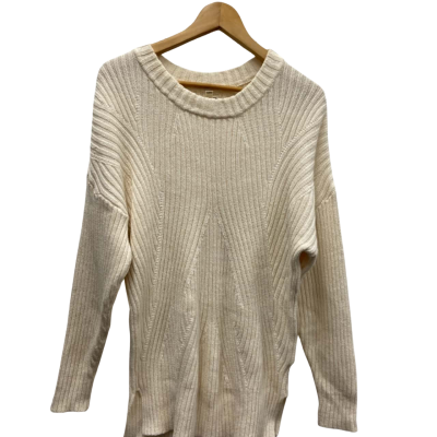 Billabong Womens  Size 10 Long Jumper Cream 
