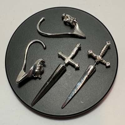 Unisex Gothic Style Earrings Set of 2