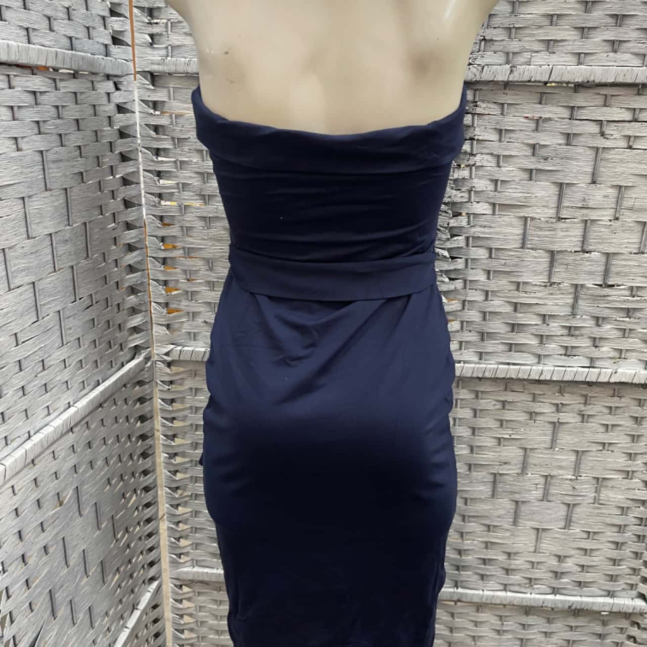 kookai blue strapless dress Kookai Serah Strapless Long Dress