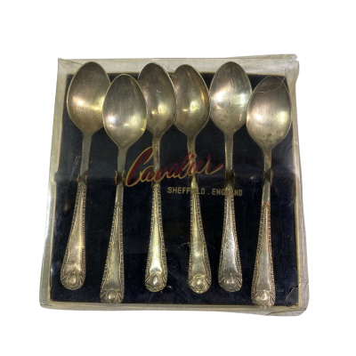 Vintage Sheffield Silver-Plated Spoons Set of 6